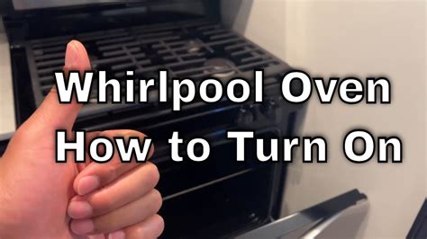 whirlpool gas stove how to turn on
